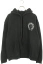 クロムハーツ Chrome Hearts サイズ:L SWTSHRT PLVR LTD ラスベガス限定バックホースシュープリントプルオーバーパーカー(ブラック)...