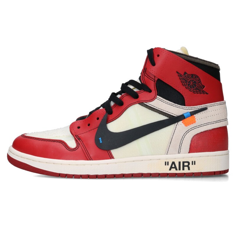 ナイキ オフホワイト NIKE OFF-WHITE サイズ:30cm AIR JORDAN 1 AA3834-101 エアジョーダン1スニーカー(レッド×ホワイ...