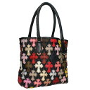 クロムハーツ Chrome Hearts FS TOTE FSトート マルチクロスパッチ付きレザートートバッグ(ブラック×マルチ)【813052】【SS07】...