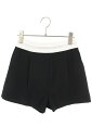 アレキサンダーワン ALEXANDER WANG サイズ:0 1WC3234080 ウエストロゴショートパンツ(ブラック×ホワイト)【913052】【BS99】【レディース】【中古】bb410#rinkan*B(4)