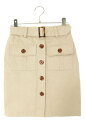メゾンキツネ MAISON KITSUNE サイズ:34 チノスカート(ベージュ調)【123052】【BS99】【レディース】【中古】bb389#rinkan*...