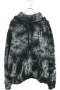 クロムハーツ Chrome Hearts サイズ:L SWTSHRT PLVR プルオーバーパーカー タイダイ柄バックホースシュープリントプルオーバーパーカー(ブラック調)【223052】【OM10】【メンズ】【中古】bb443#rinkan*C