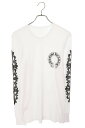 クロムハーツ Chrome Hearts サイズ:L Thermal L S アームフローラルクロスサーマル長袖カットソー(ホワイト)【023052】【SJ02...