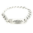 クロムハーツ Chrome Hearts サイズ:21LINK ID BBY FLRL CRS ベイビーIDフローラルクロス シルバーブレスレット(シルバー 5...