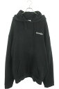 ヴェトモン VETEMENTS サイズ:XL 16SS SS16TP17 レタリング刺繍オーバーサイズプルオーバーパーカー(ブラック)【823052】【SB01...