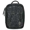 クロムハーツ Chrome Hearts EVERYDAY CARRY LG エブリデイ セメタリークロスパッチレザーハンドバッグ(ブラック×シルバー)【22...