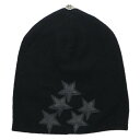クロムハーツ Chrome Hearts BEANIE CASH スターレザーパッチカシミアニットキャップ(ブラック×シルバー)【209052】【SJ02】【...