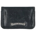 クロムハーツ Chrome Hearts CARD CASE グロメット付きレザーカードケース(ブラック×シルバー)【323052】【NO05】【小物】【中古...