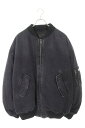 プラダ PRADA サイズ:L GEB265 三角ロゴプレートパテッドデニムボンバージャケットブルゾン(ブラック)【323052】【SS13】【メンズ】【中古】...