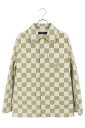 ルイヴィトン LOUISVUITTON サイズ:S 24SS RM241 HQX HQS65E ダミエコットンオーバー長袖シャツ(ベージュ×ホワイト)【5230...