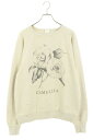 セントマイケル SAINT MICHAEL サイズ:L SM-A21-0000-029 カメリアプリントヴィンテージ加工スウェット(ベージュ)【523052】【HJ12】【メンズ】【中古】bb127#rinkan*B(4)