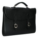 クロムハーツ Chrome Hearts BRIEFCASE ブリーフケース ガンスリンガーストラップレザーブリーフバッグ(ブラック×シルバー)【623052...