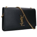 サンローランパリ SAINT LAURENT PARIS 364021 ケイトミディアムチェーンレザーショルダーバッグ(ブラック×ゴールド)【723052】【...