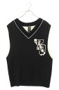 ワイスリー Y-3 サイズ:M ロゴニットベスト(ブラック×ホワイト)【823052】【BS99】【メンズ】【中古】bb310#rinkan*B