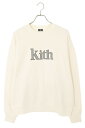 キス KITH サイズ:L ロゴ刺繍スウェット(オフホワイト)【823052】【BS99】【メンズ】【中古】bb334#rinkan*A