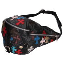 クロムハーツ Chrome Hearts SNAT PACK XL MULTI スナットパック マルチクロスパッチレザーボディーバッグ(ブラック×マルチ)【6...