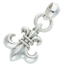 クロムハーツ Chrome Hearts BS FLUER w BALE BSフレアペンダント Wベイル ペンダントネックレストップ(シルバー 27.52g)【033052】【SJ02】【小物】【中古】bb17#rinkan*B(4)