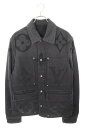 ルイヴィトン LOUISVUITTON サイズ:50 25SS RM251M9 OWZ HSA15W ジャイアントモノグラムデニムジャケット(ブラック調)【82...