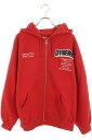 シュプリーム SUPREME サイズ:XL 24SS Salvation Zip Up Hooded Sweatshirt ジップアップパーカー(レッド)【92...