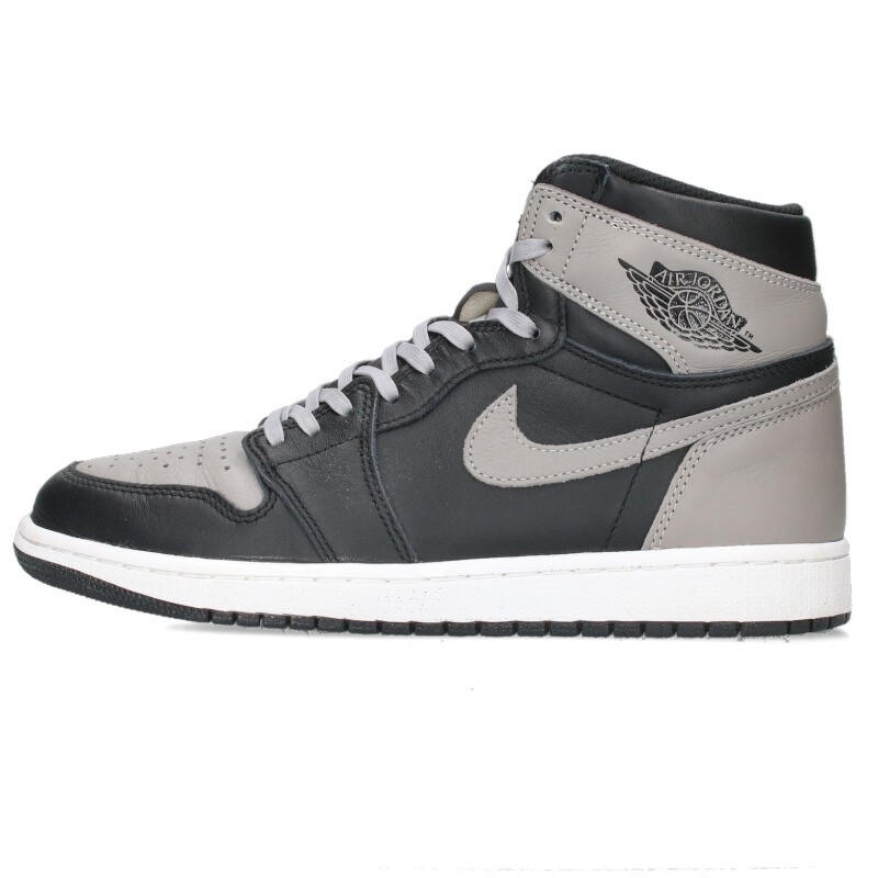 ナイキ NIKE サイズ:27cm AIR JORDAN 1 RETRO HIGH OG SHADOW 555088-013 エアジョーダン1レトロハイオージーシャドースニーカー(ブラック×グレー)【033052】【BS99】【メンズ】【小物】【中古】bb411#rinkan*A