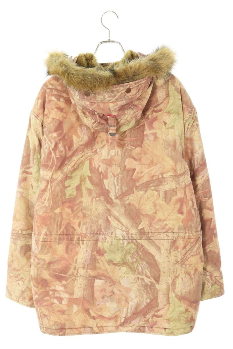 シュプリーム SUPREME　×ティンバーランド Timberland サイズ:M Spellout N-3B Parka N-3Bブルゾン(ベージュ調)【104052】【BS99】【メンズ】【中古】bb379#rinkan*B