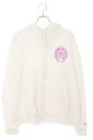 クロムハーツ Chrome Hearts サイズ:L SWTSHRT PLVR バックホースシューラメプリントパーカー(ホワイト×パープル調)【923052】【...