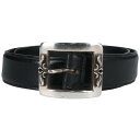 クロムハーツ Chrome Hearts サイズ:30 BLT 3PC OTJ レザーベルト(ブラック×シルバー)【923052】【SS07】【小物】【中古】b...