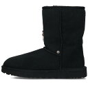 クロムハーツ Chrome Hearts サイズ:27cm UGG アグ スモールCHクロス装飾ムートンレザーブーツ(ブラック×シルバー)【033052】【OS...