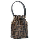 フェンディ FENDI トレゾール ズッカ柄レザーハンドバッグ(ブラウン)【604052】【BS99】【小物】【中古】bb433#rinkan*B