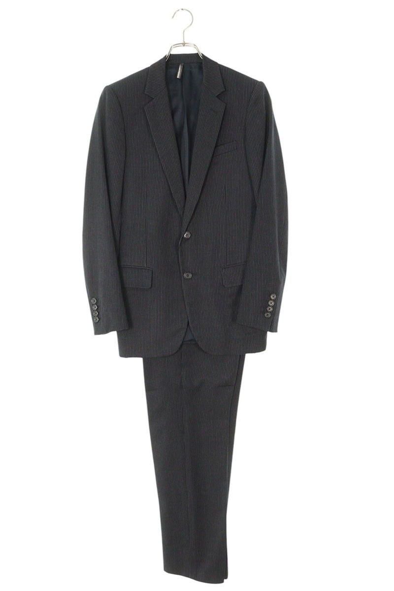 ディオールオム Dior HOMME サイズ:44 06AW 6HH1072047 ストライプ セットアップスーツ(ブラック×グレー)【033052】【SS13】【メンズ】【中古】bb87#rinkan*B