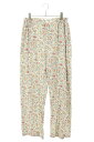 セリーヌ CELINE サイズ:M 21SS 2P531438K 総柄ヴィスコースパジャマロングパンツ(オフホワイト×マルチカラー)【033052】【BS55】【メンズ】【中古】bb87#rinkan*B