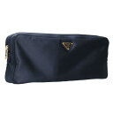 プラダ PRADA スリッパ付きトラベルポーチ(ネイビー)【604052】【BS99】【小物】【中古】bb187#rinkan*S