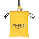 フェンディ FENDI 7AR898 ネックストラップレザーフォンポーチ(イエロー×ブラック×ゴールド)【604052】【BS99】【小物】【中古】bb30#...