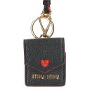 ミュウミュウ miumiu ロゴハートエアポッズケース(ブラック)【604052】【BS55】【小物】【中古】bb187#rinkan*A
