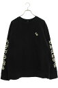 クロムハーツ Chrome Hearts サイズ:L SLO RIDE CHロゴ刺繍クルーネックスウェット(ブラック×シルバー)【304052】【OS06】【メ...