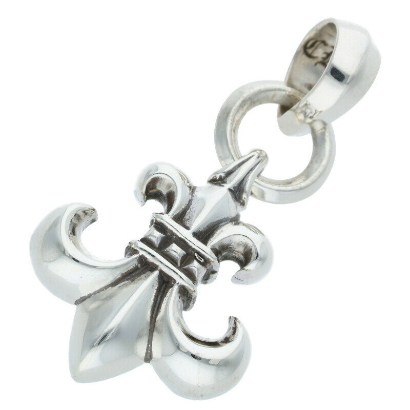 クロムハーツ Chrome Hearts BS FLUER w BALE BSフレアペンダント Wベイル ペンダントネックレストップ(シルバー 27.28g)【904052】【NO05】【小物】【中古】bb410#rinkan*B