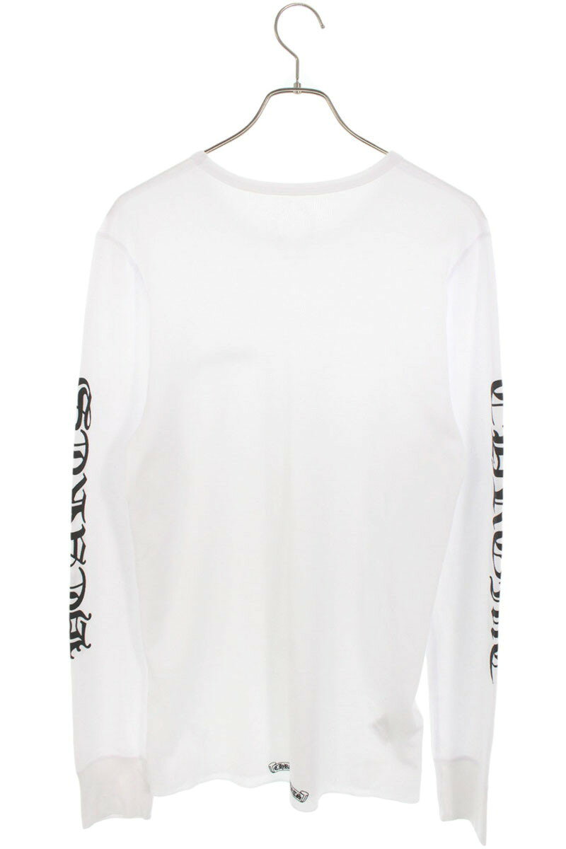 クロムハーツ Chrome Hearts　サイズ:XL Thermal L S アームロゴプリントサーマル長袖カットソー(ホワイト)【304052】【SJ02】【メンズ】【中古】bb339#rinkan*S