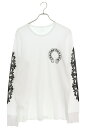 クロムハーツ Chrome Hearts サイズ:XL Thermal L S アームロゴサーマル長袖カットソー(ホワイト)【604052】【OS06】【メンズ...