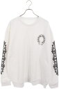 クロムハーツ Chrome Hearts サイズ:XL SWTSHRT PLVR バックホースシュー袖フローラルプリントスウェット(ホワイト)【304052】【...