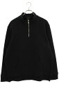 クロムハーツ Chrome Hearts サイズ:L SAILIN ON 1 2 ZIP ラベル付きトリプルクロスハーフジップスウェット(ブラック×ホワイト×シ...