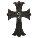 クロムハーツ Chrome Hearts EBONY CROSS CHクロス付き壁掛けエボニーオブジェ(ブラウン×シルバー)【304052】【SS07】【小物...