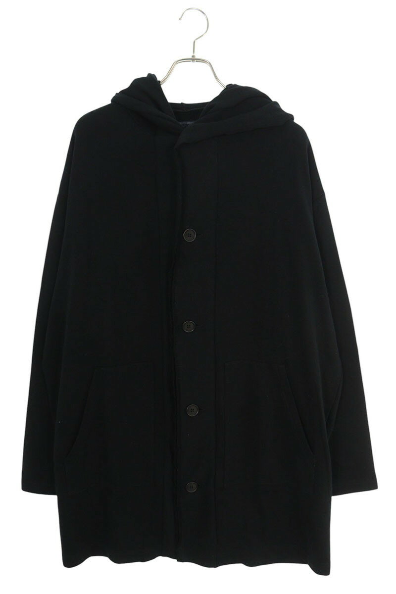 レギュレーションヨウジヤマモト REGULATION Yohji Yamamoto サイズ:3 HO-T56-075 ミニフリースフーディーコート(ブラック)【604052】【BS99】【メンズ】【中古】bb344#rinkan*B