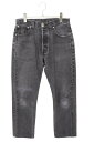クロムハーツ Chrome Hearts サイズ:31インチ U VNTG JEAN BLK RED TAB クロスボールボタンウォッシュドデニムパンツ(ブラッ...
