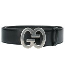 グッチ GUCCI サイズ:90 745826 GGバックルレザーベルト(ブラック×シルバー)【014052】【BS99】【小物】【中古】bb297#rinka...