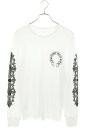 クロムハーツ Chrome Hearts サイズ:L Thermal L S アームフローラルクロスサーマル長袖カットソー(ホワイト)【604052】【SJ02...