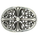 クロムハーツ Chrome Hearts BUCKL OVAL CROSS1.5 1.5クラシックオーバルクロス シルバーバックル(シルバー 146.37g)...