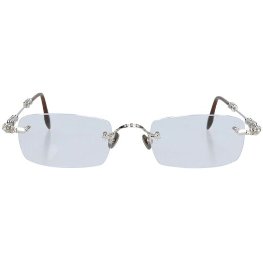 クロムハーツ Chrome Hearts PILLS II フローラルテンプルリムレスサングラス((フレーム)シルバー×ブラウン)【604052】【SS13】【小物】【中古】bb310#rinkan*C クロムハーツ Chrome Hearts PILLS II フローラルテンプルリムレスサングラス((フレーム)シルバー×ブラウン)【604052】【SS13】【小物】【中古】bb310#rinkan*C