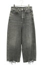 バレンシアガ BALENCIAGA サイズ:24インチ 22SS 697886 TBP47 ロークロッチユーズド加工デニムパンツ(ブラック)【504052】【S...