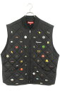 シュプリーム SUPREME サイズ:XL 23AW PINS QUILTED WORK VEST ピンズキルティングワークベスト(ブラック)【604052】【...