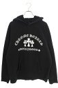 クロムハーツ Chrome Hearts サイズ:L SAILIN ON HD PLVR セメタリークロス刺繍プルオーバーパーカー(ブラック×シルバー)【704052】【NO05】【メンズ】【中古】bb209#rinkan*B
